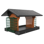 Deluxe Dual Suet & Seed Hopper Bird Feeder