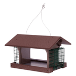 Deluxe Dual Suet & Seed Hopper Bird Feeder