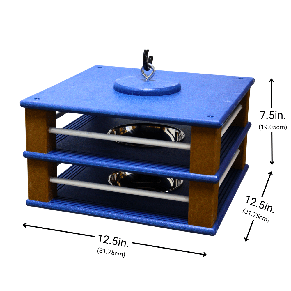 Dual Gilbertson bluebird feeder measurements
