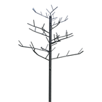 Decorative Multi-Feeder steel tree sculpture with branch-like extensions on a white background