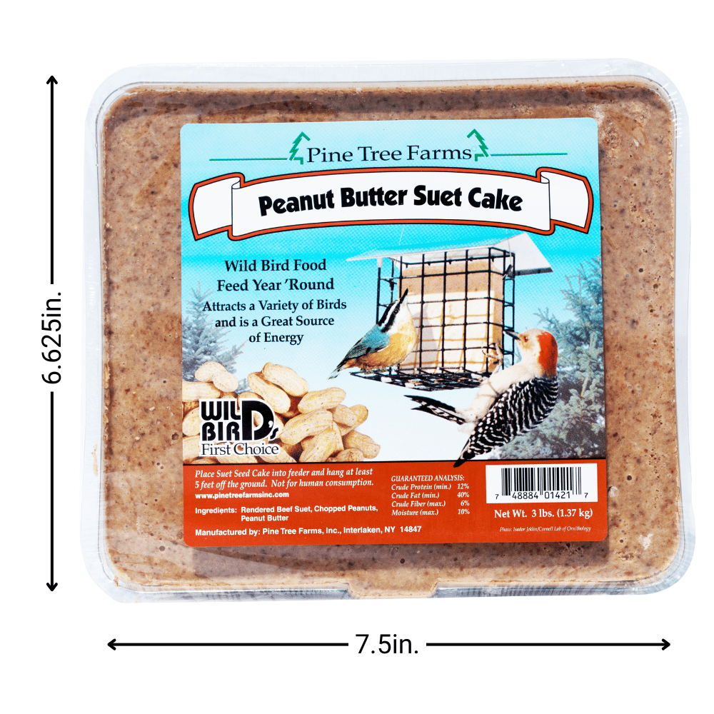 Pine Tree Farms Large Peanut Butter Suet Cake 3 lbs.