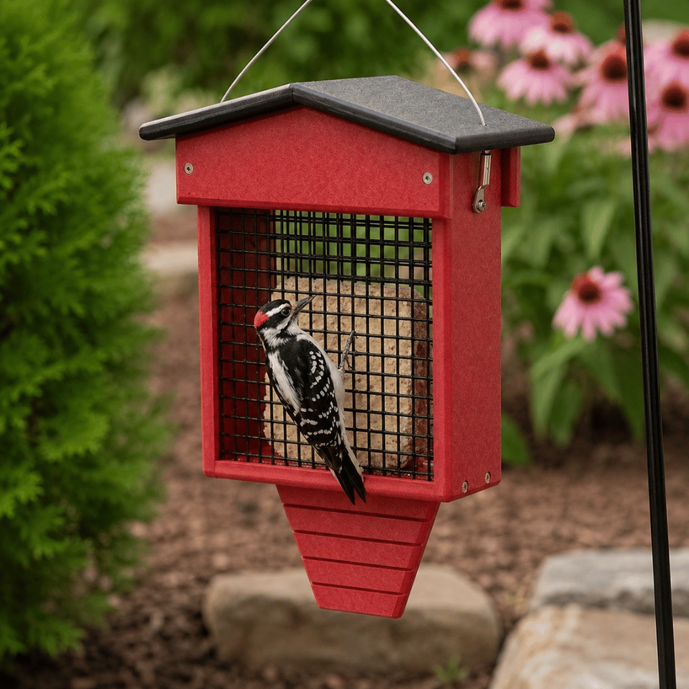 Large Seed & Suet Cake Tail Prop Feeder