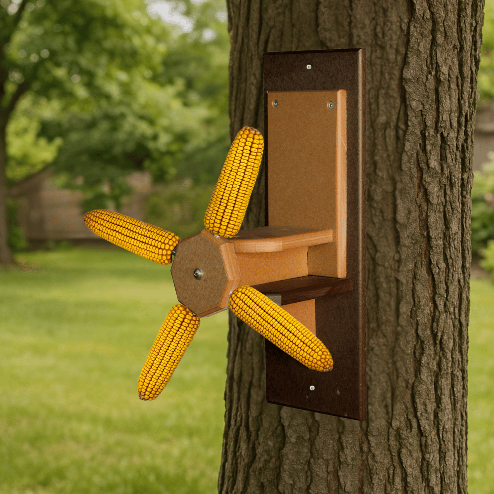 Spinning Corn Cob Squirrel Feeder
